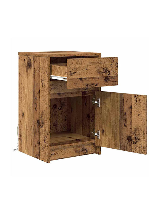 Κομοδίνα Ξύλινα Παλιό ξύλο 2τμχ 38x34x61cm