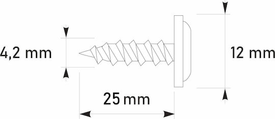 Gm-s 4.2x25mm Ral 9010 Монтажни Конектори