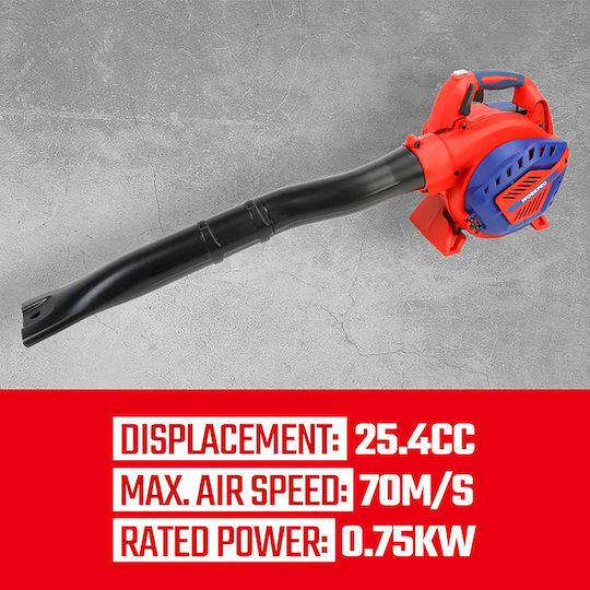WorkPro Laubbläser / Sauger Handheld Benzin 25.4cc mit Maximaler Luftgeschwindigkeit 252km/h