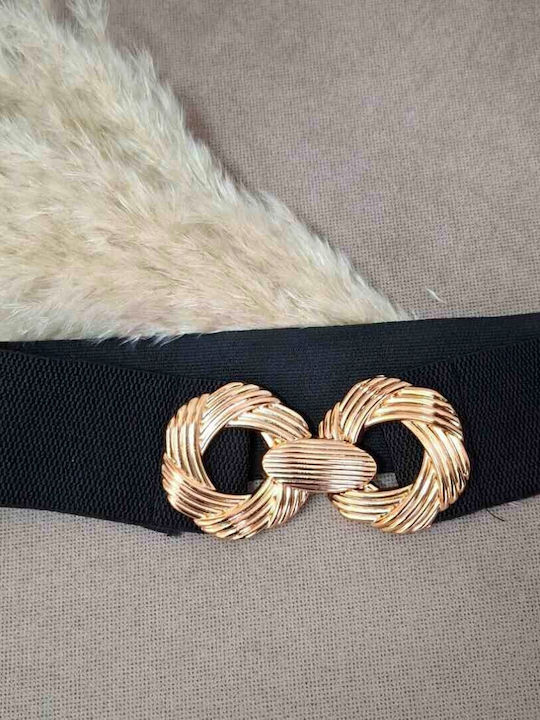 Elastische Damen Gürtel Schwarz