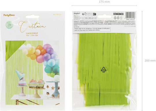 Party Curtain Light Green 100x200cm
