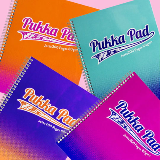 Pukka Pad Notebook Spiral 200 Sheets A4 Pink