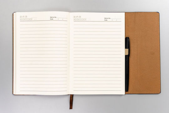 Peterson Notizbuch A5 Geregelt Schwarz