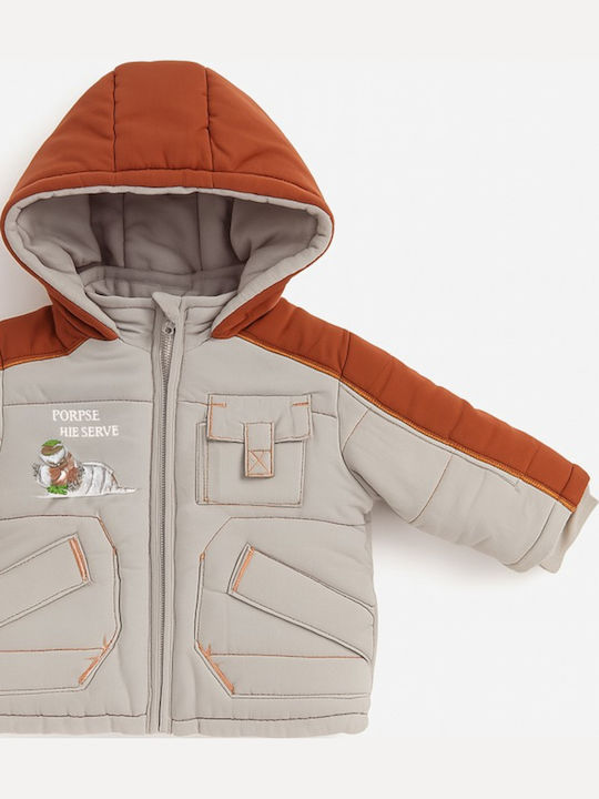 Kids' Casual Jacket Short with Hood Gray