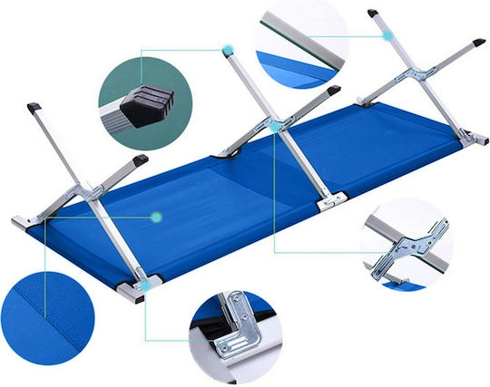 Folding Camp Bed/Cot Aluminum Single 187x70cm