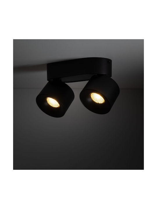 TK Lighting Πλαφονιέρα Οροφής Μαύρη με Ενσωματωμένο LED
