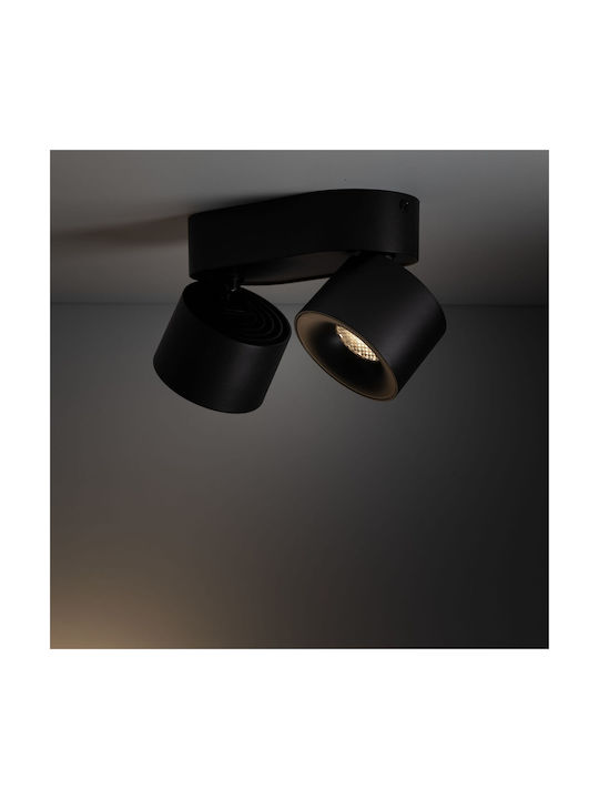 TK Lighting Πλαφονιέρα Οροφής Μαύρη με Ενσωματωμένο LED