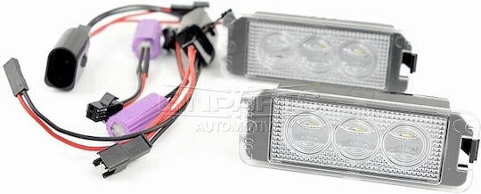 Einparts Светлини За Регистрационната Табела LED Seat Exeo / Леон Skoda Изключителен Volkswagen Еос / Голф / Лупо / Буболечка / Пасат / Пасат СС / Фаетон / Поло / Сцироко 2 Бройки