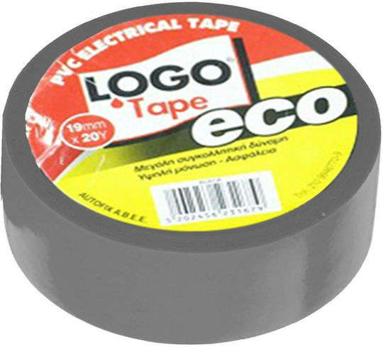 Logo Insulation Tape 19mm x 20m PVC Electrical Super Grey Gray