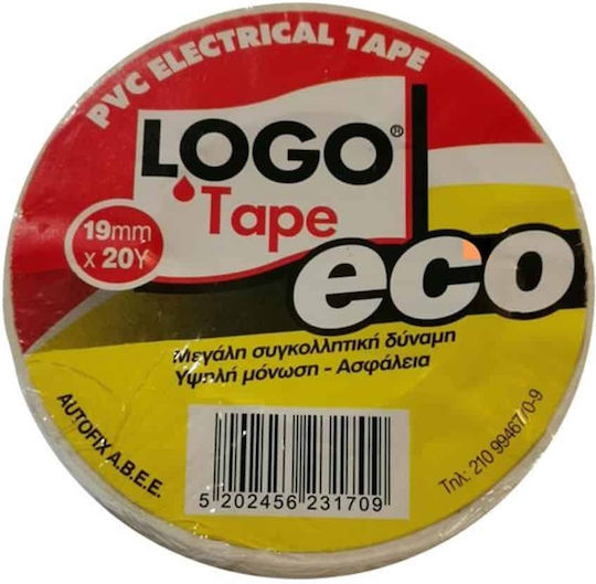 Logo Insulation Tape 19mm x 20m PVC White White