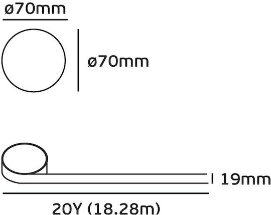 Wonder Μονωτική Ταινία 19mm x 20m PVC Στενή Μαύρο Μαύρη
