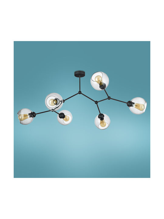 TK Lighting Fairy Plafonieră de Tavan Neagră cu Soclu E27