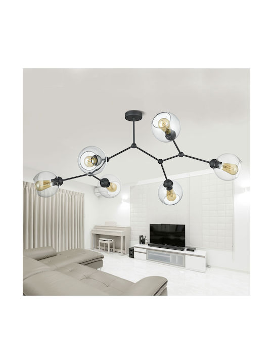TK Lighting Fairy Plafonieră de Tavan Neagră cu Soclu E27