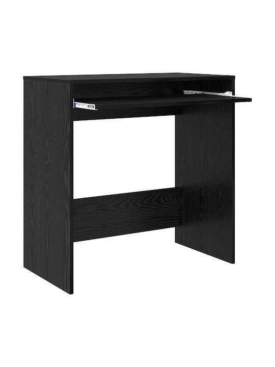 Γραφείο Υπολογιστή Ξύλινο Μαύρη Δρυς 77.5x43x79εκ.