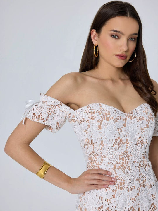 Johana Midi Dress for Wedding / Baptism White