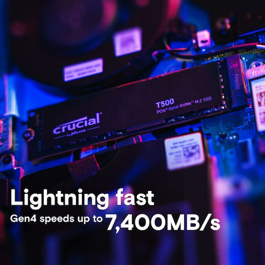 Crucial T500 SSD 4TB τύπου M.2 με σύνδεση PCI Express 4.0 (PS5 Compatible) CT4000T500SSD3