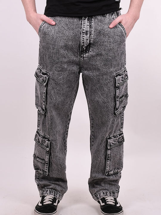 Men's Jeans Pants Cargo with Relaxed Fit Black
