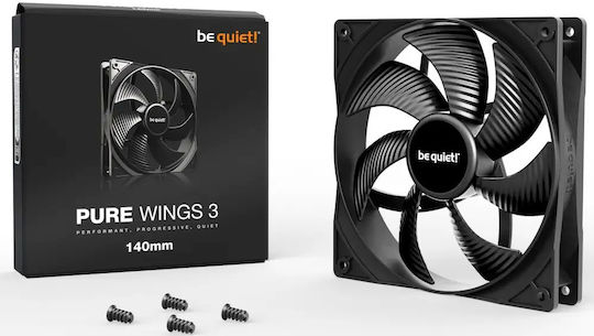 Be Quiet Pure Wings 3 Case Fan 140mm (1200rpm / 57.4cfm) Without LED Lighting And 3-Pin Connection