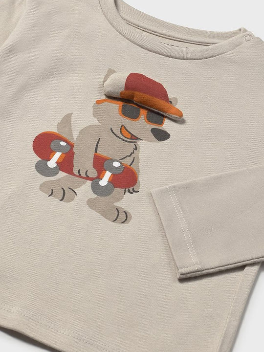 Kids' Shirt Long Sleeve Beige