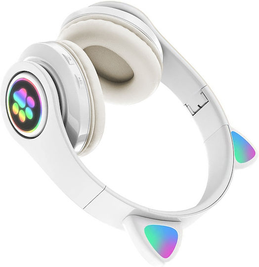 TAZS7E Kabellose Bluetooth Am Ohr Kopfhörer mit Radio mit 6 Stunden Betriebszeit Weiß