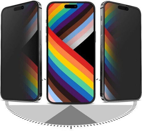 3D Privacy Matte Tempered Glass Black (iPhone 16 Pro Max)