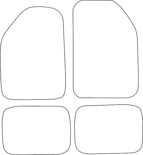Set Covorașe Auto Velur Potrivite Renault Thalia I 1998-2007 Margine Neagră