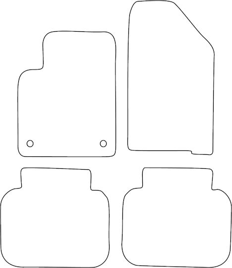 Set Velours Fußmatten Für Fiat Freemont 2011-2015 5-Sitzer Blaue Kante