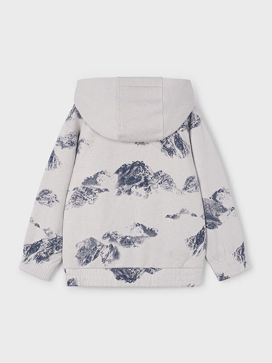 Kids Sweatshirt with Hood and Pockets Grey Silver