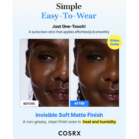 Cosrx Light Invisible Слънцезащитен Стик За Лице SPF50+ 19гр