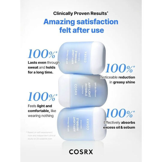 Cosrx Light Invisible Слънцезащитен Стик За Лице SPF50+ 19гр