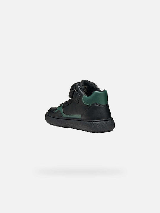 Theleven Leather Kids Boots with Velcro Black