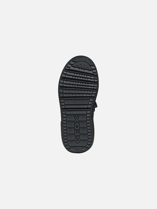 Theleven Leather Kids Boots with Velcro Black