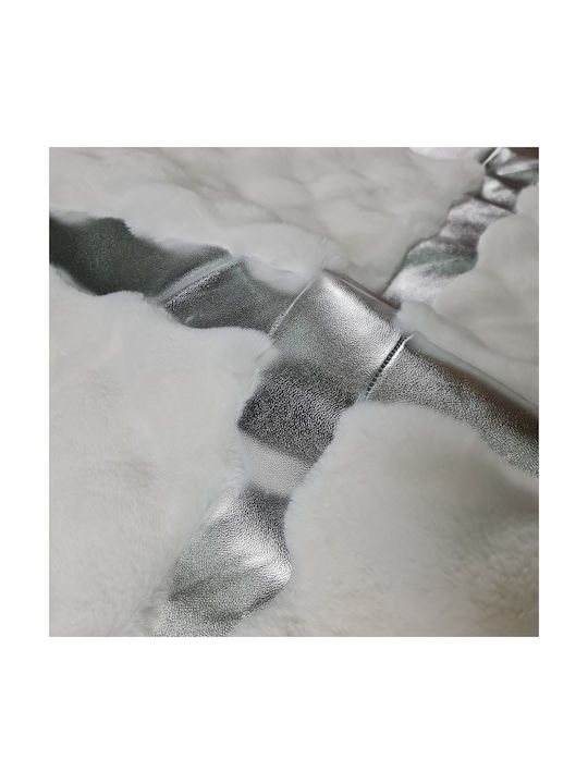 Saray Home Luxurius Rug Rectangular Furry White