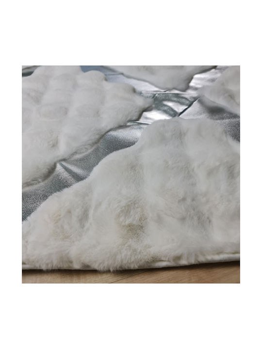 Saray Home Luxurius Rug Rectangular Furry White