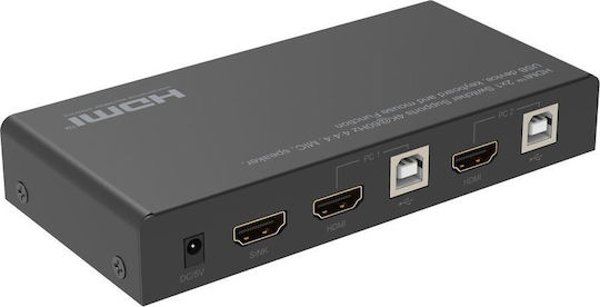 Microconnect MC-HDMIKVM0201-4K KVM & Data Switch με HDMI
