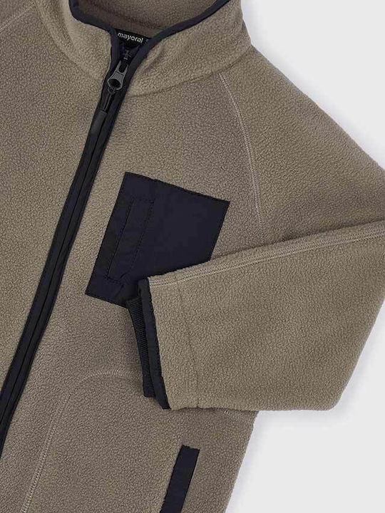 Kinderstrickjacke Fleece Gray-green