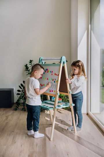 FreeOn Free2play Duo Play Double Sided Magnetic Board Markerboard Blackboard 57x49x110cm