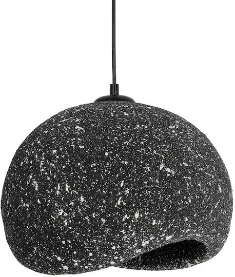 GloboStar Stone Hängelampe Gray Glocke mit Fassung E27 35x31x26cm.