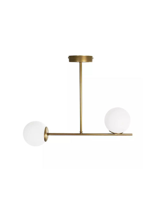 GloboStar Globus Pendant Ceiling Light Gold Ball with E27 Socket 62x15x23cm