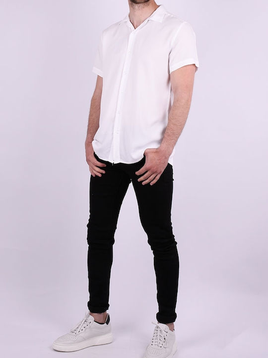 Kurzärmlig Hemd White