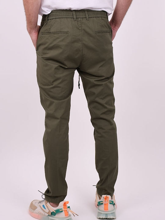 Παντελόνι Chino Ελαστικό σε Slim Εφαρμογή Χακί