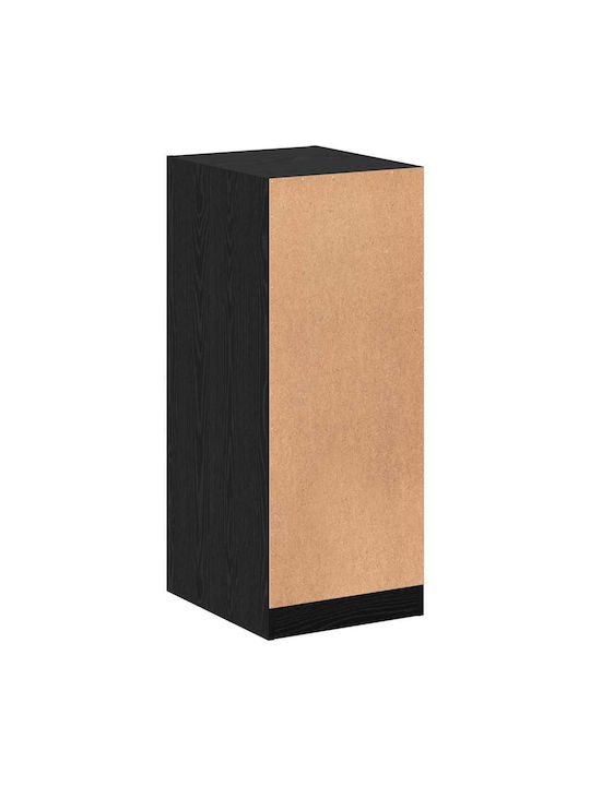 Wand Wohnzimmer Vitrine aus Spanplatte Schwarze Eiche 41x48x102cm