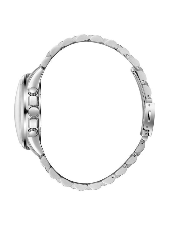 Lee Cooper Dual Time Men's Watch 43mm Battery with Silver Metal Bracelet