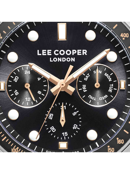 Lee Cooper Bracelet Men's Watch Battery with Silver Metal Bracelet