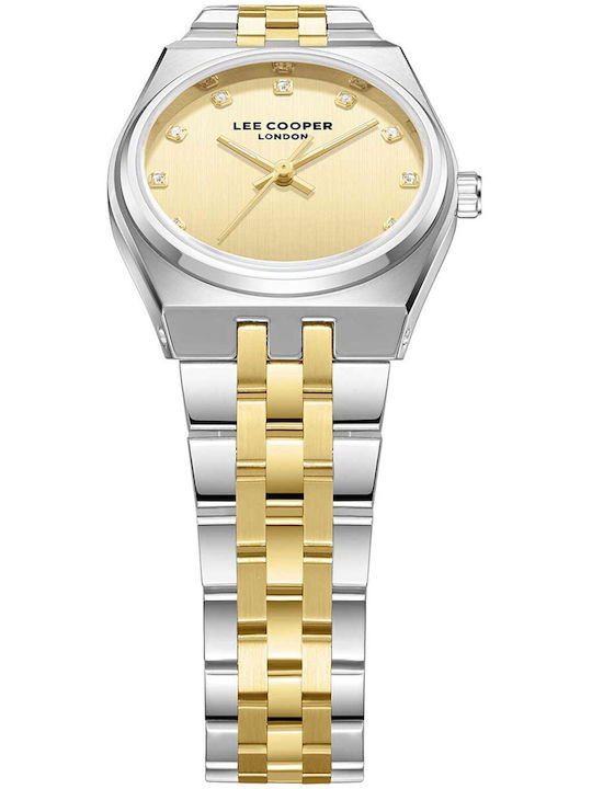 Lee Cooper Crystals Women's Watch with Gold Metal Bracelet