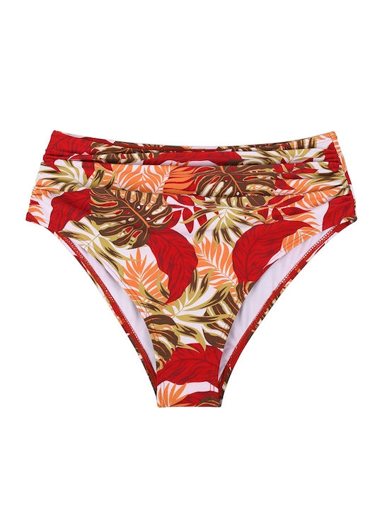 Set Bikini Hohe Taille Blumen Kermidi
