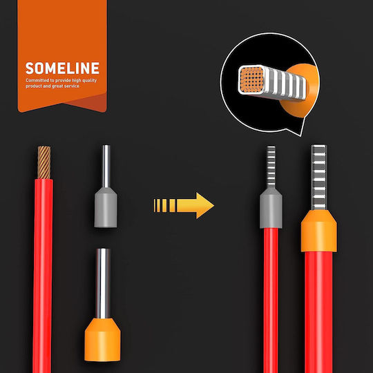 Set Cleste Sertizat Pentru Pin Conector 770 Terminale Conductoare 0,25-10 Mm² 9 Dimensiuni Hexagonale In Cutie De Depozitare Transport Someline