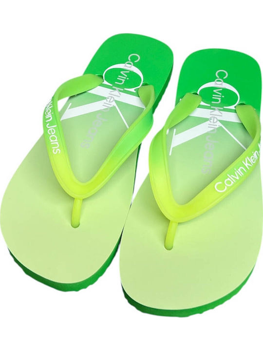 Women's Flat Sandals in Green Color