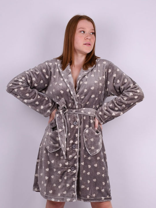 Tress Winter Damen Robe Gray
