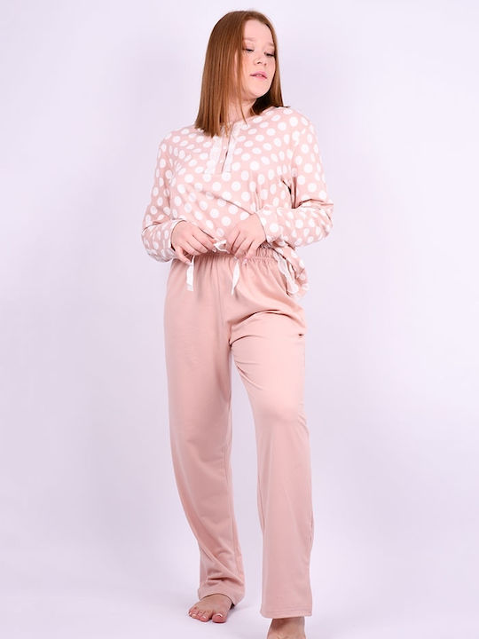 Tress Winter Damen Pyjama-Set Pink